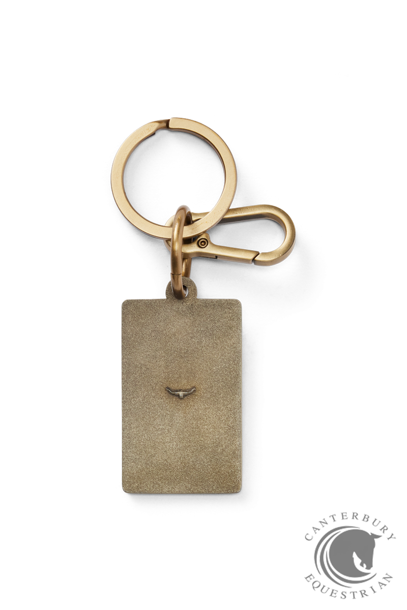 R.M. Williams Heritage Logo Enamel Keyring Navy