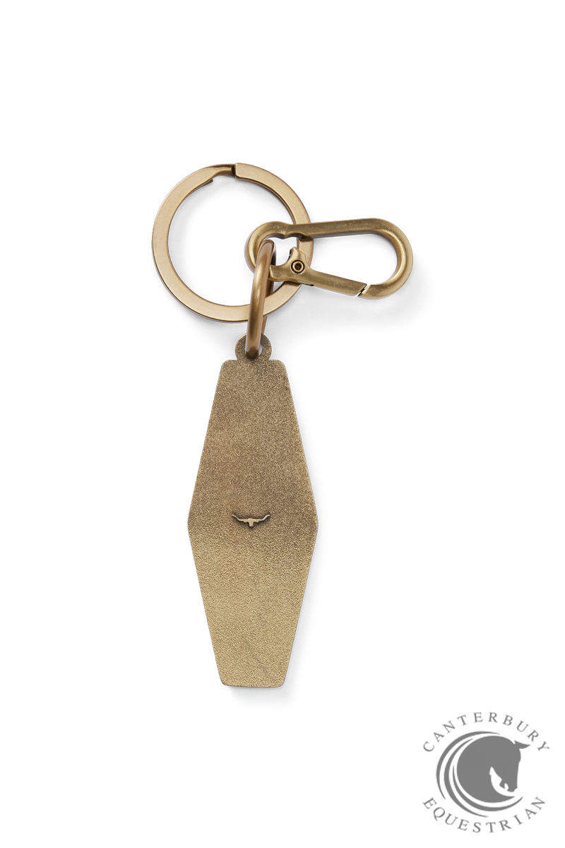 R.M. Williams Rope Logo Enamel Keyring Pine