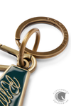R.M. Williams Rope Logo Enamel Keyring Pine