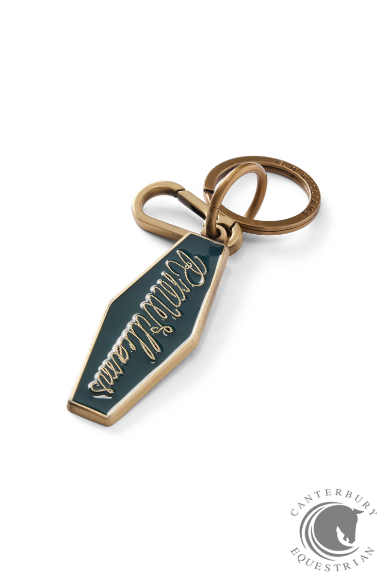 R.M. Williams Rope Logo Enamel Keyring Pine