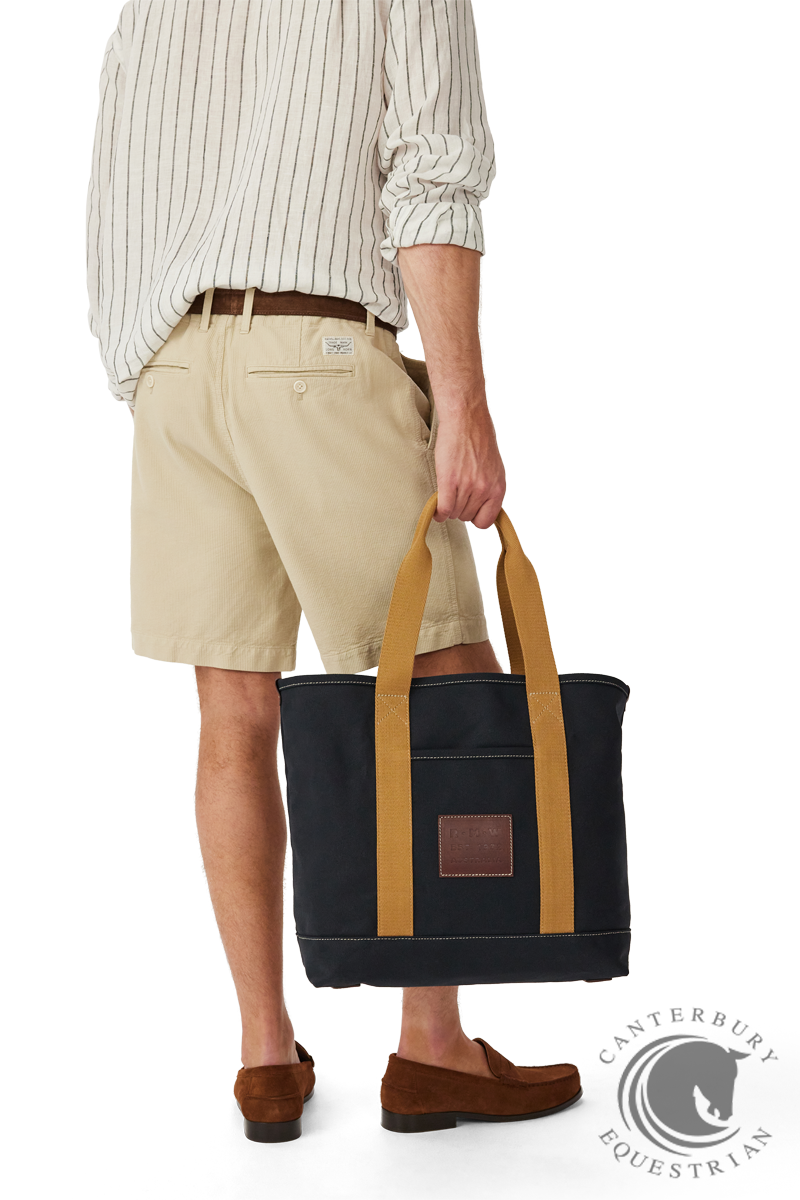 R.M. Williams Tasman Tote Navy Ochre