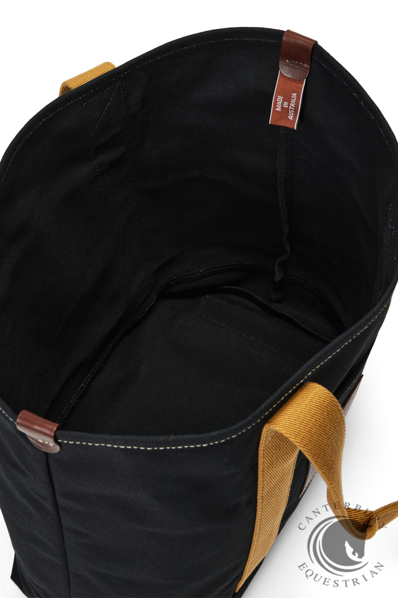 R.M. Williams Tasman Tote Navy Ochre