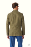 R.M.Williams  Society Cotton Linen Blazer Olive