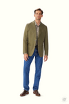 R.M.Williams  Society Cotton Linen Blazer Olive