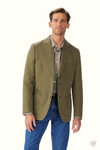 R.M.Williams  Society Cotton Linen Blazer Olive