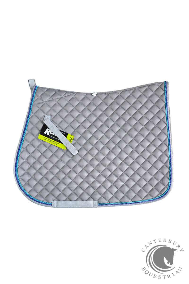 Roma Grand Prix AP Saddle Pad Grey/Aqua/Purple