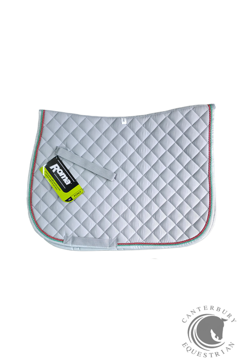 Roma Grand Prix AP Saddle Pad Grey/Mint/Coral