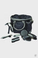 ROMA DELUXE GROOMING BAG 6 PIECE BLACK/SILVER