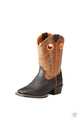 Ariat Children's Roughstock Western Boots Dark Java/Light Saddle