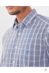 R.M.Williams Collins Shirt Navy Blue White