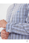 R.M.Williams Collins Shirt Navy Blue White