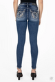 MISS ME FEATHER TORN WING SKINNY JEANS