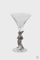 HUNTING DRESSED FOX COCKTAIL / MARTINI GLASS