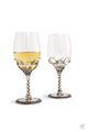 EQUESTRIAN PAIR OF WINE GLASSES