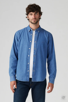  Levi's Men's Authentic Button-Down Shirt Woodrow Mid Wash