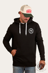 Ringer Western Signature Bull Mens Pullover Hoodie - Black/White