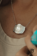 SpurWest Mini Belt Buckle Necklace Slive (Initial)