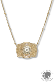  SpurWest Mini Belt Buckle Necklace Gold (Amelia Rose)