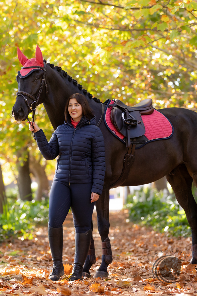 LeMieux Suede Close Contact Square Cranberry