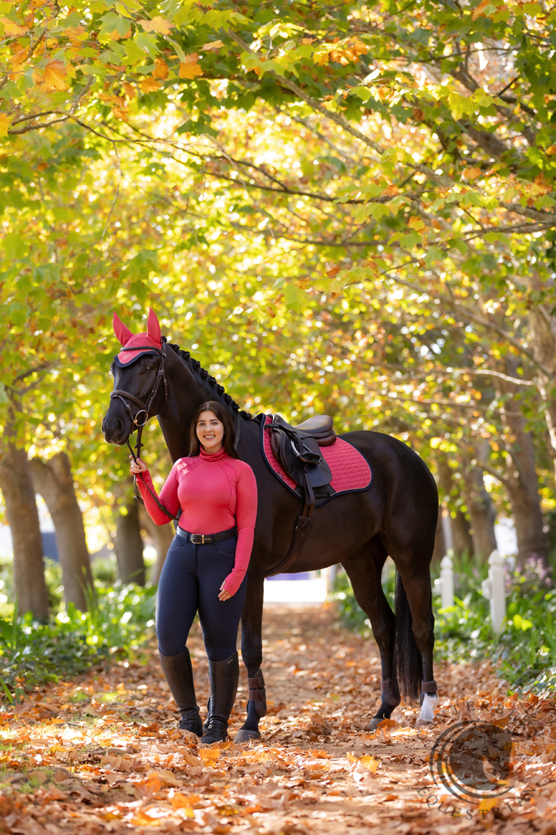 LeMieux Suede Close Contact Square Cranberry