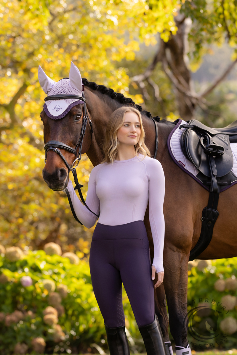 LeMieux Suede Close Contact Square Lilac