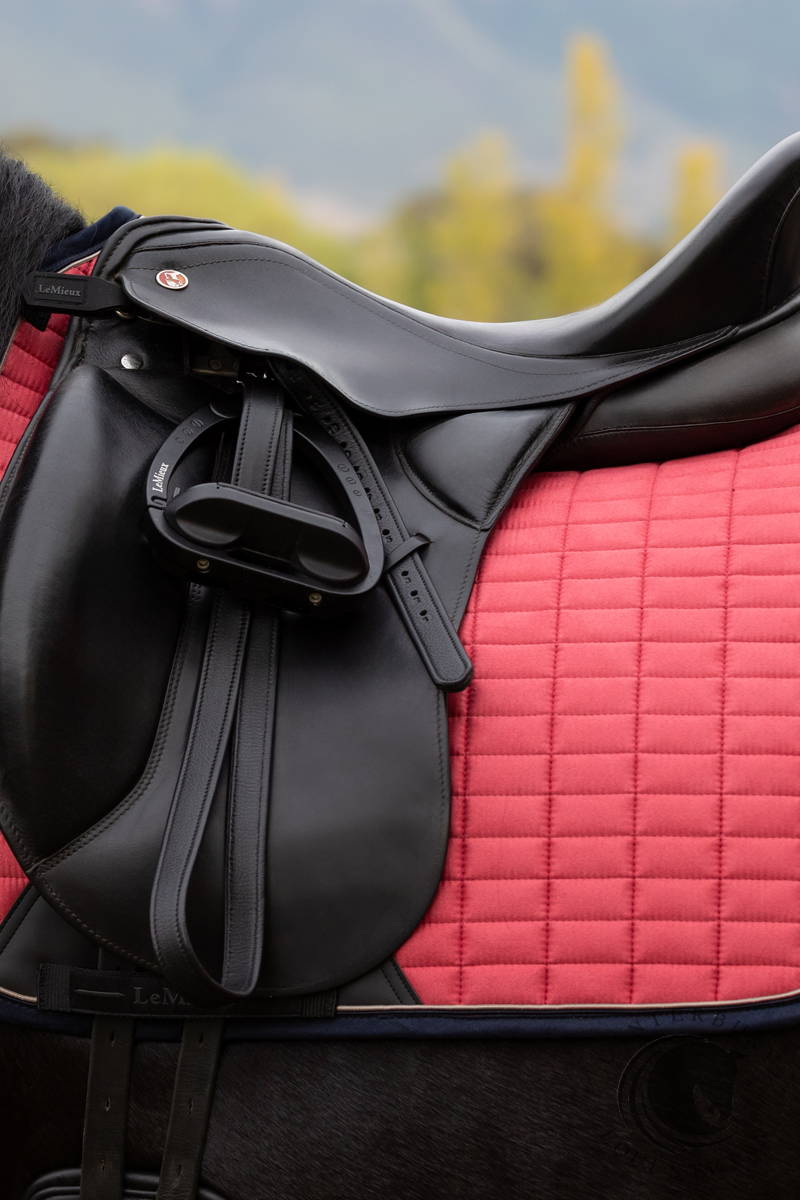 LeMieux Suede Dressage Square Cranberry