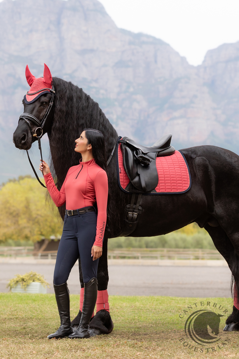 LeMieux Suede Dressage Square Cranberry