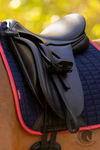 LeMieux Suede Dressage Square Navy/Cranberry