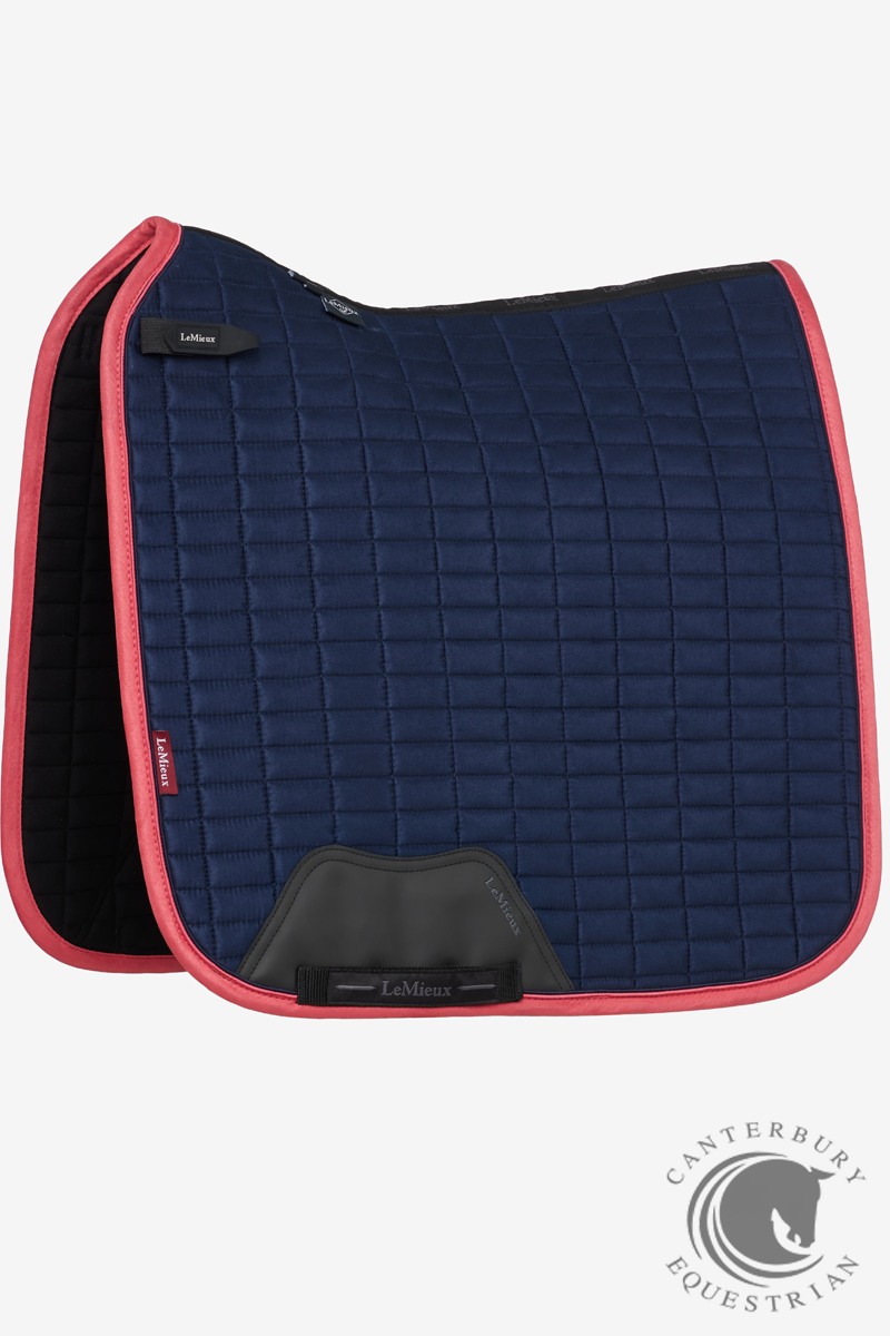 LeMieux Suede Dressage Square Navy/Cranberry