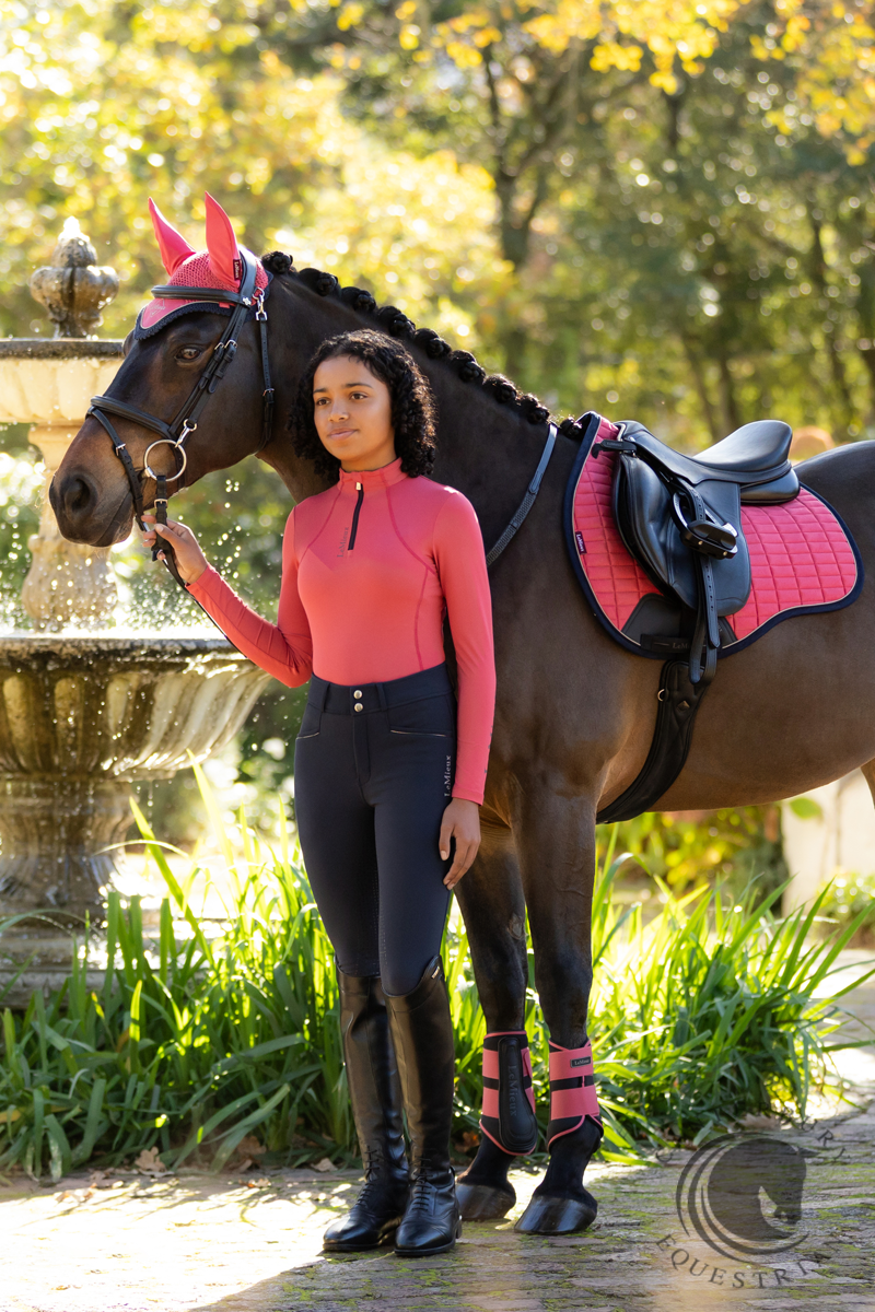 LeMieux Suede GP Square Cranberry