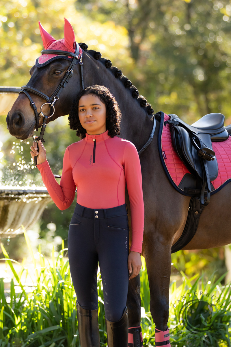 LeMieux Suede GP Square Cranberry