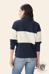 R.M. Williams Womens Trickett Panel Sweatshirt Navy/Ivory