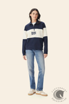 R.M. Williams Womens Trickett Panel Sweatshirt Navy/Ivory