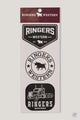 Ringers Western Logo Sticker 3 Pack Multi Style A