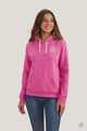 Ringers Western Signature Bull Womens Pullover Hoodie Candy/White