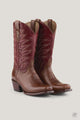 Ringers Western Longreach Womens Cuban Heel Boot Cherry Red