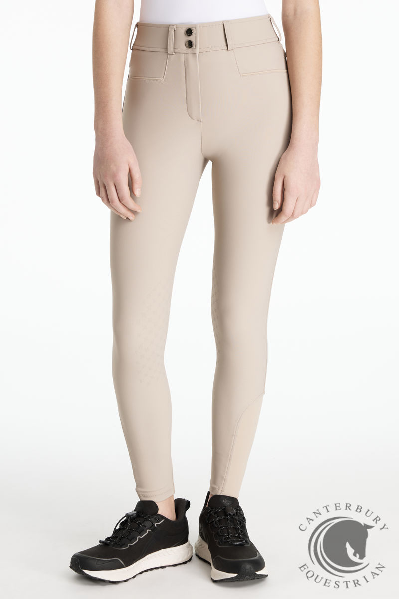 LeMieux Young Rider Izzy Knee Grip Breeches Almond