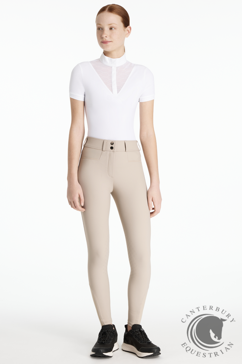 LeMieux Young Rider Izzy Knee Grip Breeches Almond