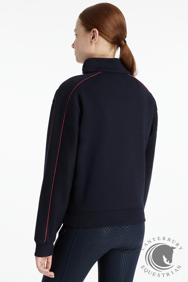 LeMieux Young Rider Kate Quarter Zip Sweat Navy/Cranberry