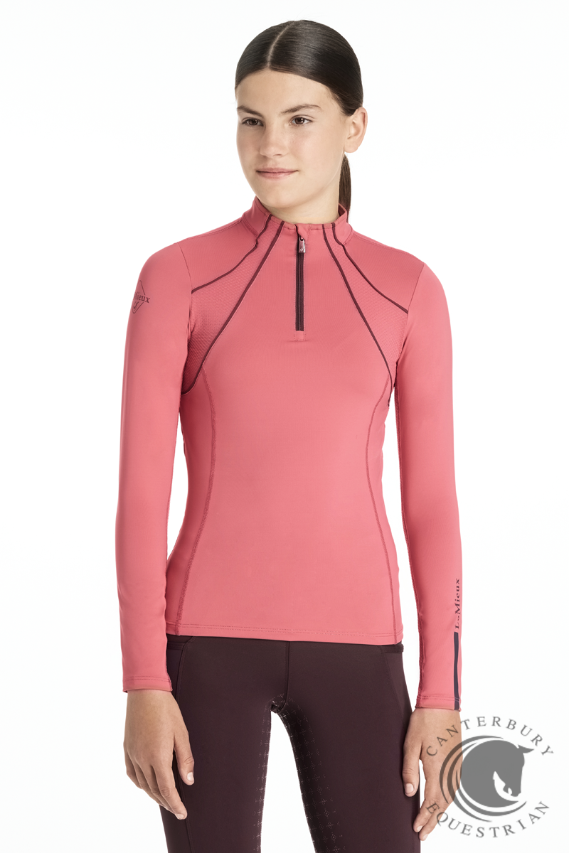 LeMieux Young Rider Mia Mesh Base Layer Cranberry