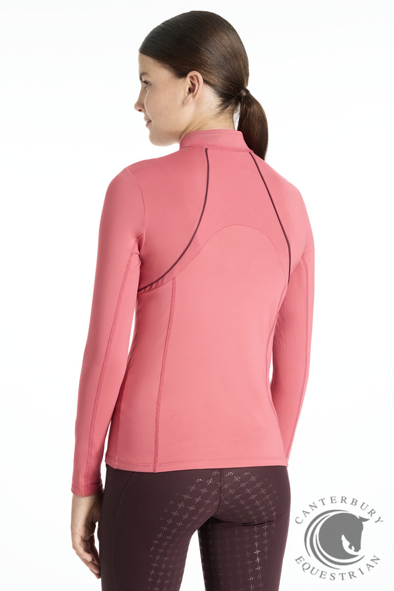 LeMieux Young Rider Mia Mesh Base Layer Cranberry