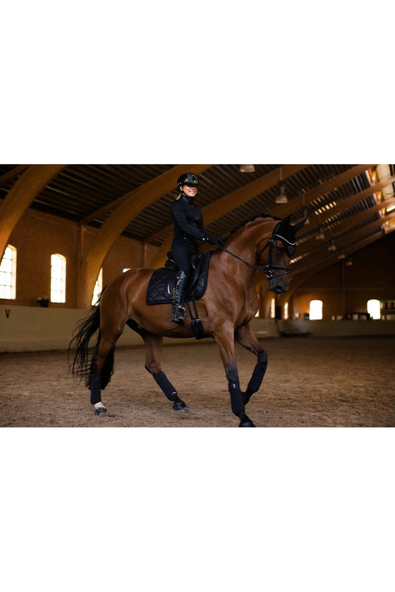 Equestrian Stockholm Dressage saddle pad All Black Glimmer