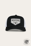 Ringers Western Garage Trucker Cap - Black with White Print