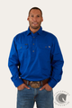 Ringers Western King River Mens Half Button Work Shirt - Royal