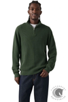 Levi's  Housemark Quarter Zip Sweater in Heather Green