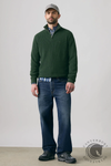 Levi's  Housemark Quarter Zip Sweater in Heather Green