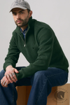 Levi's  Housemark Quarter Zip Sweater in Heather Green