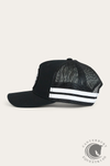 Ringers Western McCoy Kids Trucker Cap - Black with White Print
