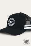 Ringers Western McCoy Kids Trucker Cap - Black with White Print