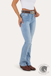 Ringers Western Penny Womens High Rise Bootleg Jean - Light Blue